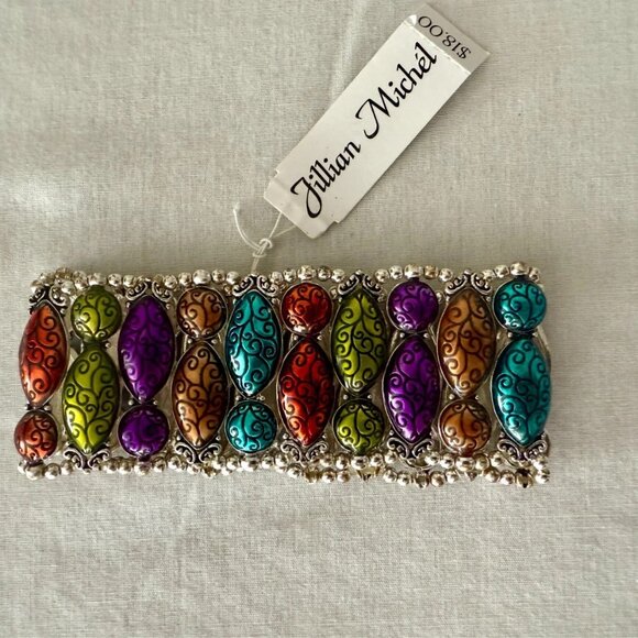 Jillian Michél Multicolor Stretch Bracelet Boho Chic Jewelry - Picture 2 of 5